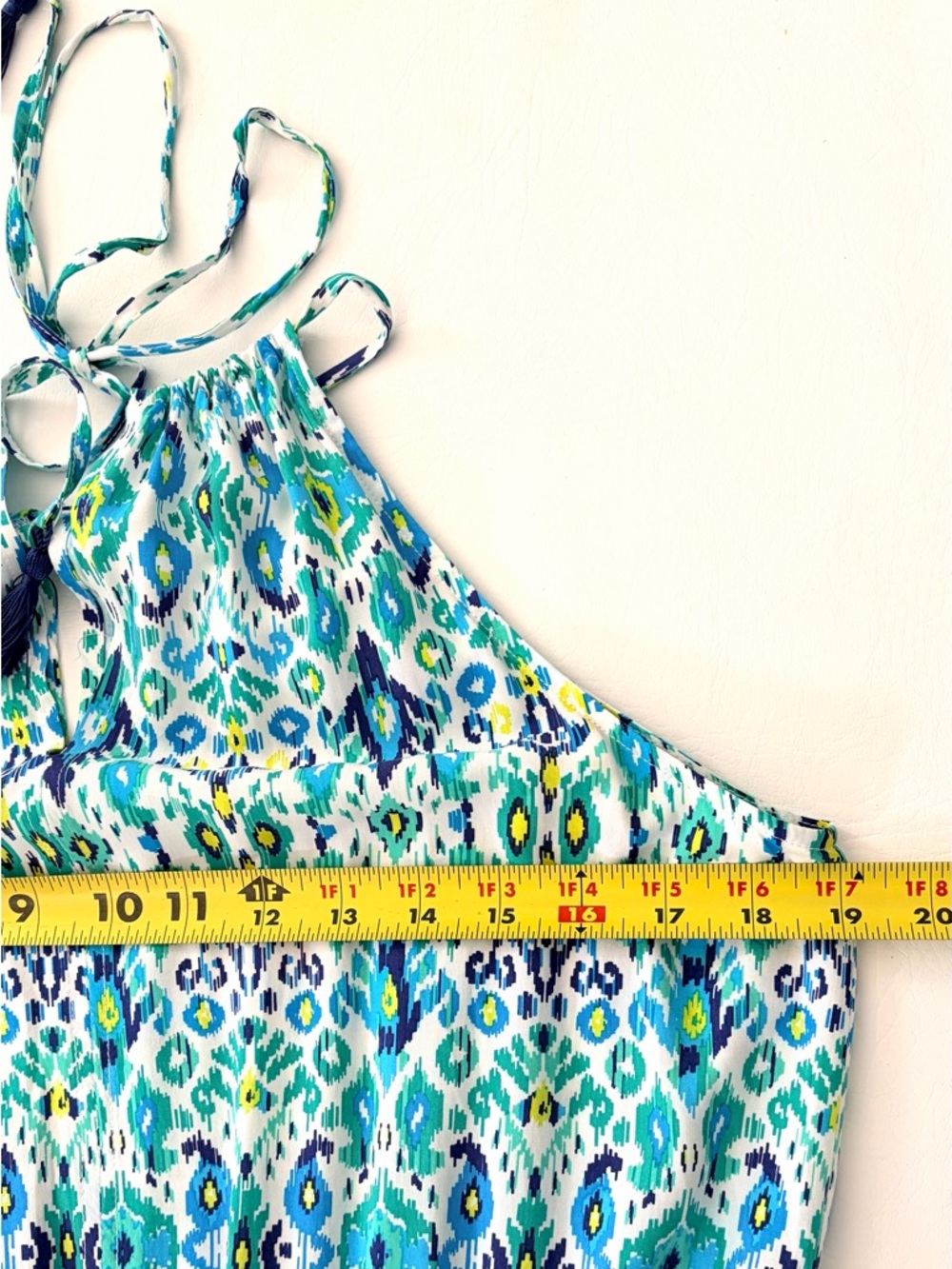 Tommy Bahama Summer Dress Beach Cover up Ikat Print Cover Up Blue Green Small - Picture 11 of 15